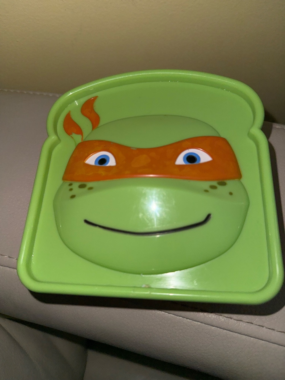EVRI Green and Orange Ninja Turtle Food Container Lid